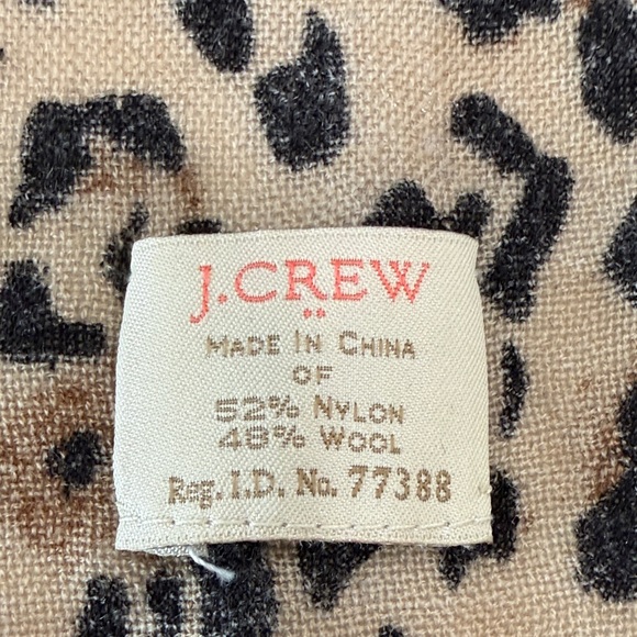 J. Crew Animal Print Scarf - Tan and Black - Picture 2 of 4